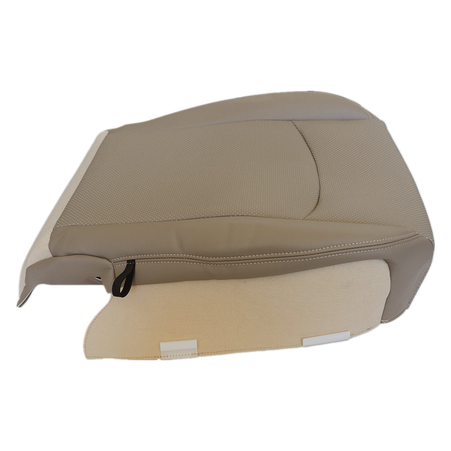 For 2009-2012 Dodge Ram 1500 2500 Front Driver & Passenger Bottom Perforated Leather Seat Cover Tan