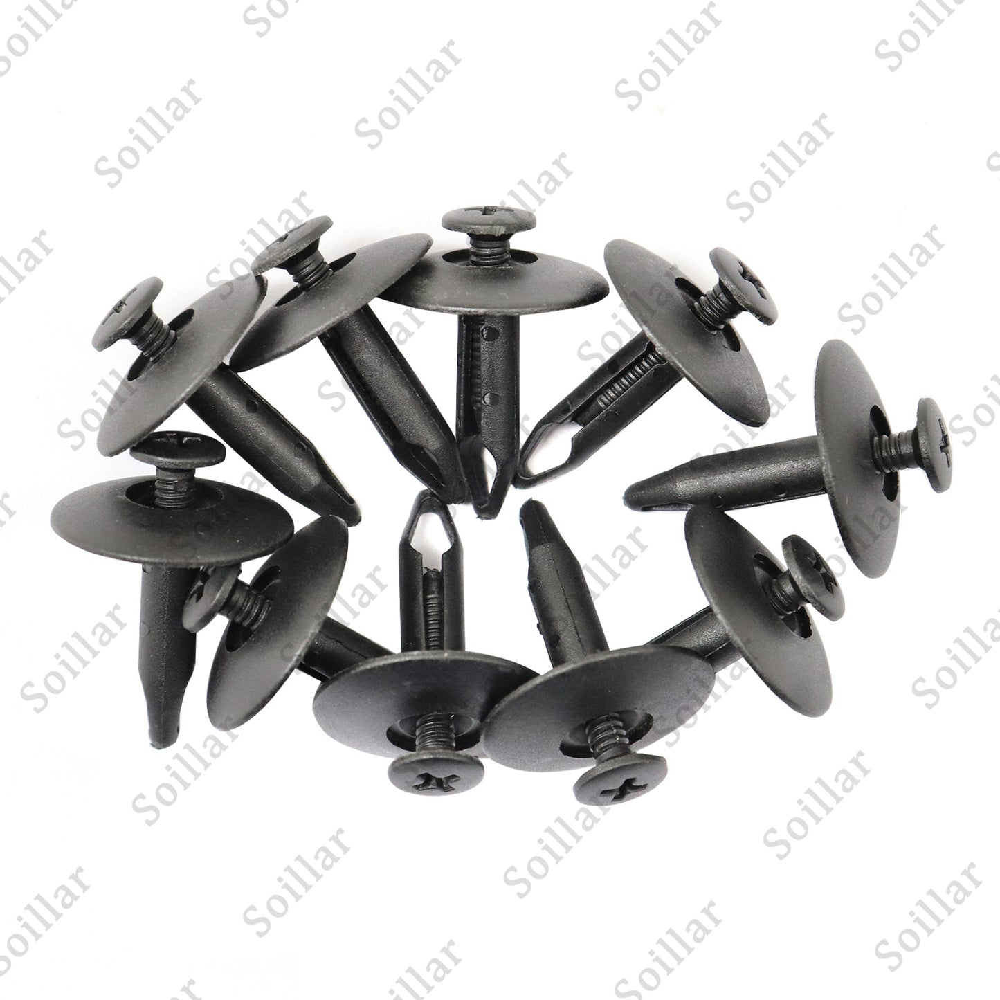10Pcs Radiator Cover Retainer Clips Rivets fit for Ford F150 Mustang F250