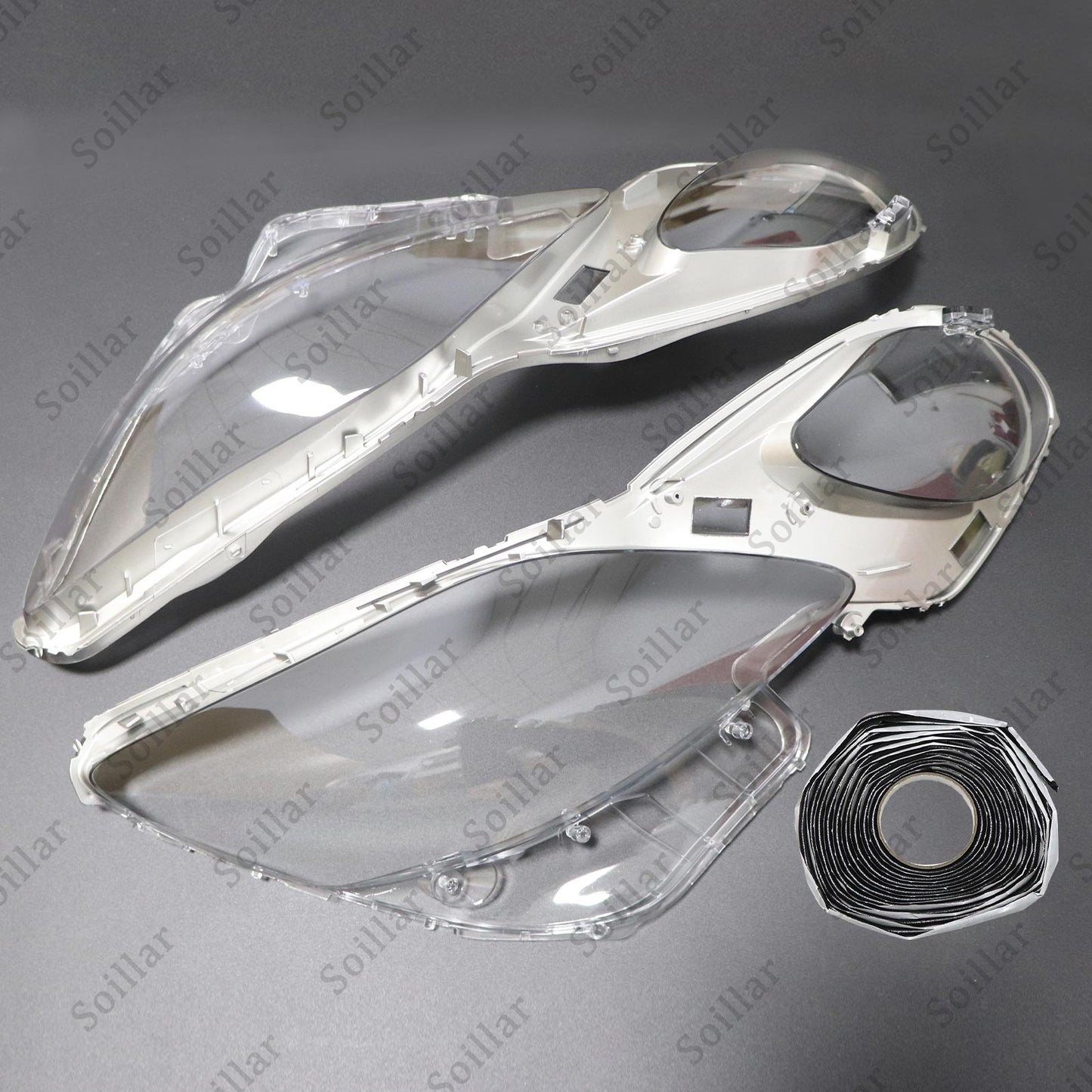 Pair Headlight Lens Cover Shell Clear Glass Fit For Lexus GS300 350 450h 2004-11