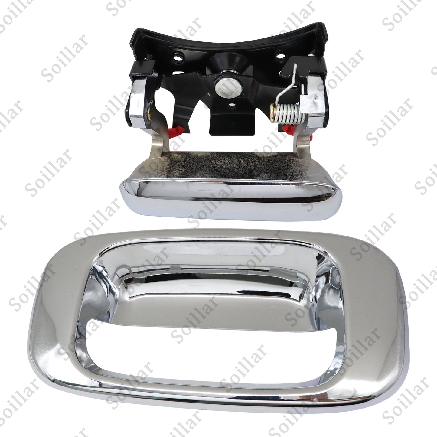 Chrome Tailgate Handle & Bezel Lock Set For 1999-2007 Chevy Silverado GMC Sierra