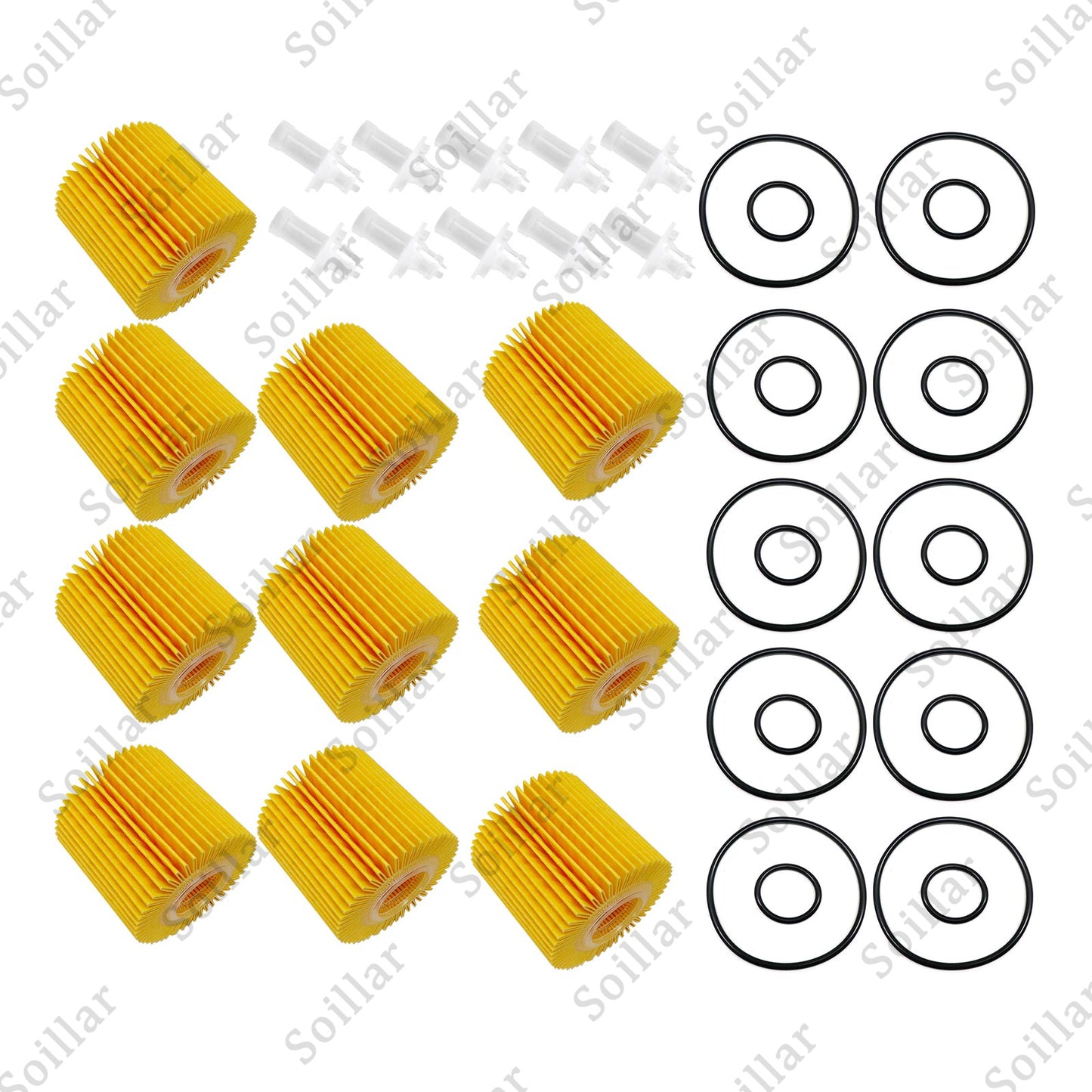 10x Engine Oil Filter Kit for Toyota Camry Sienna Highlander RAV4 2.5L 2.7L 3.5L