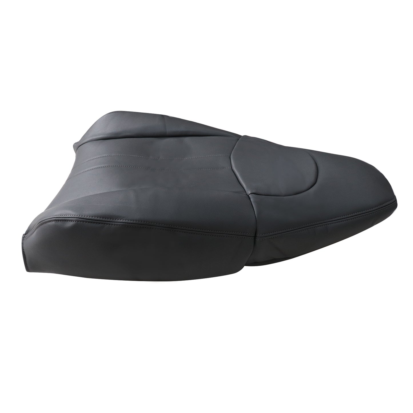For 2003-2014 Chevy Express & GMC Savana 1500 Front Driver & Passenger Bottom & Top Leather Seat Cover Dark Gray