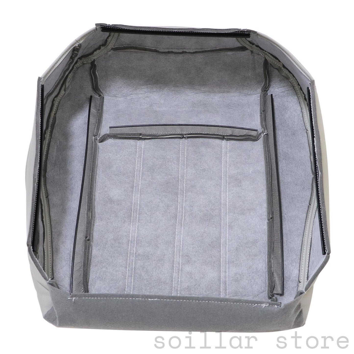 4PCS For 2005 2006 2007 2008 2009 2010 Chrysler 300C Front Both Side Driver & Passenger Bottom & Top Leather Seat Cover Gray