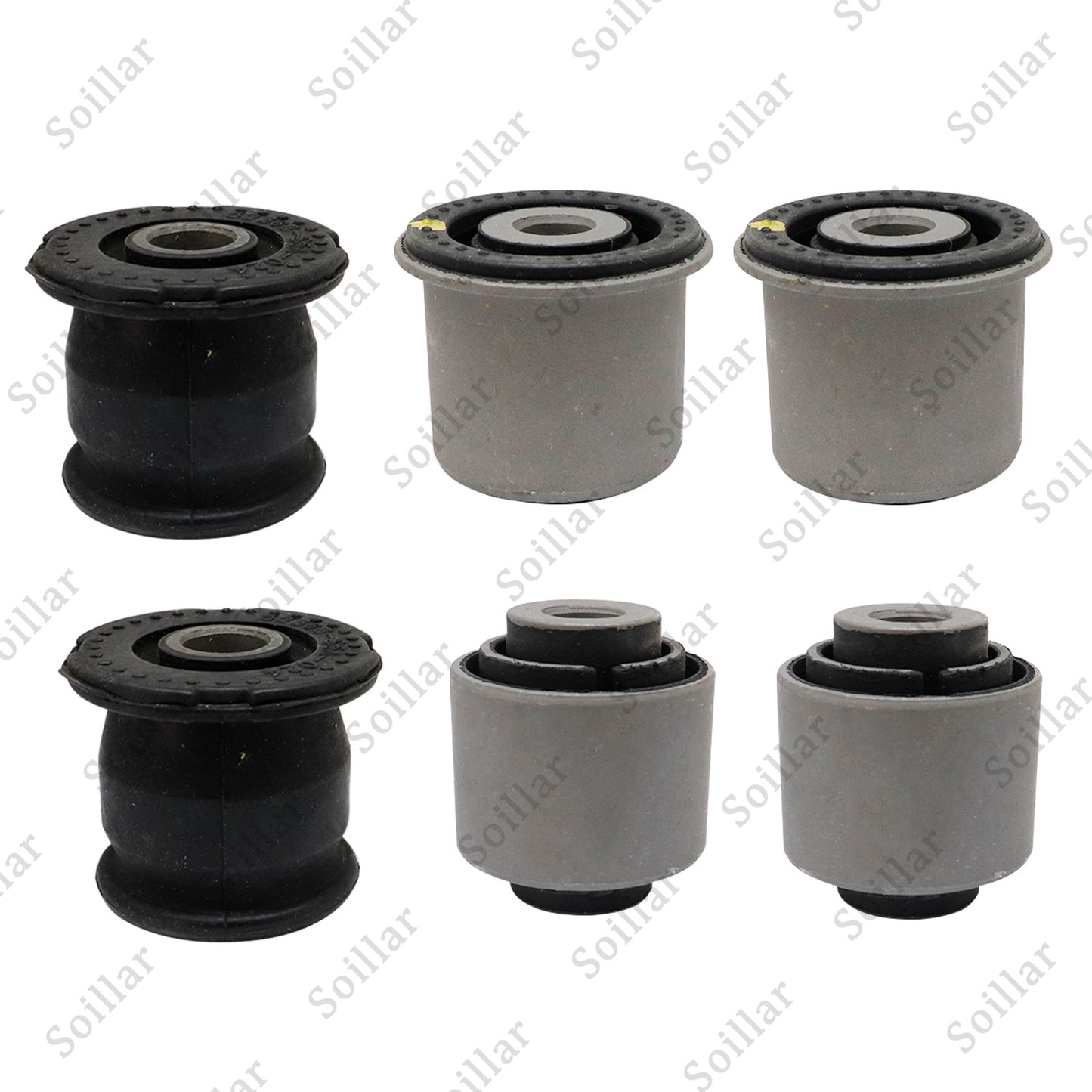 Set (6) Rear Lower Knuckle Bushing For Honda CIVIC 01-05 CRV 02-06 ELEMENT 03-06