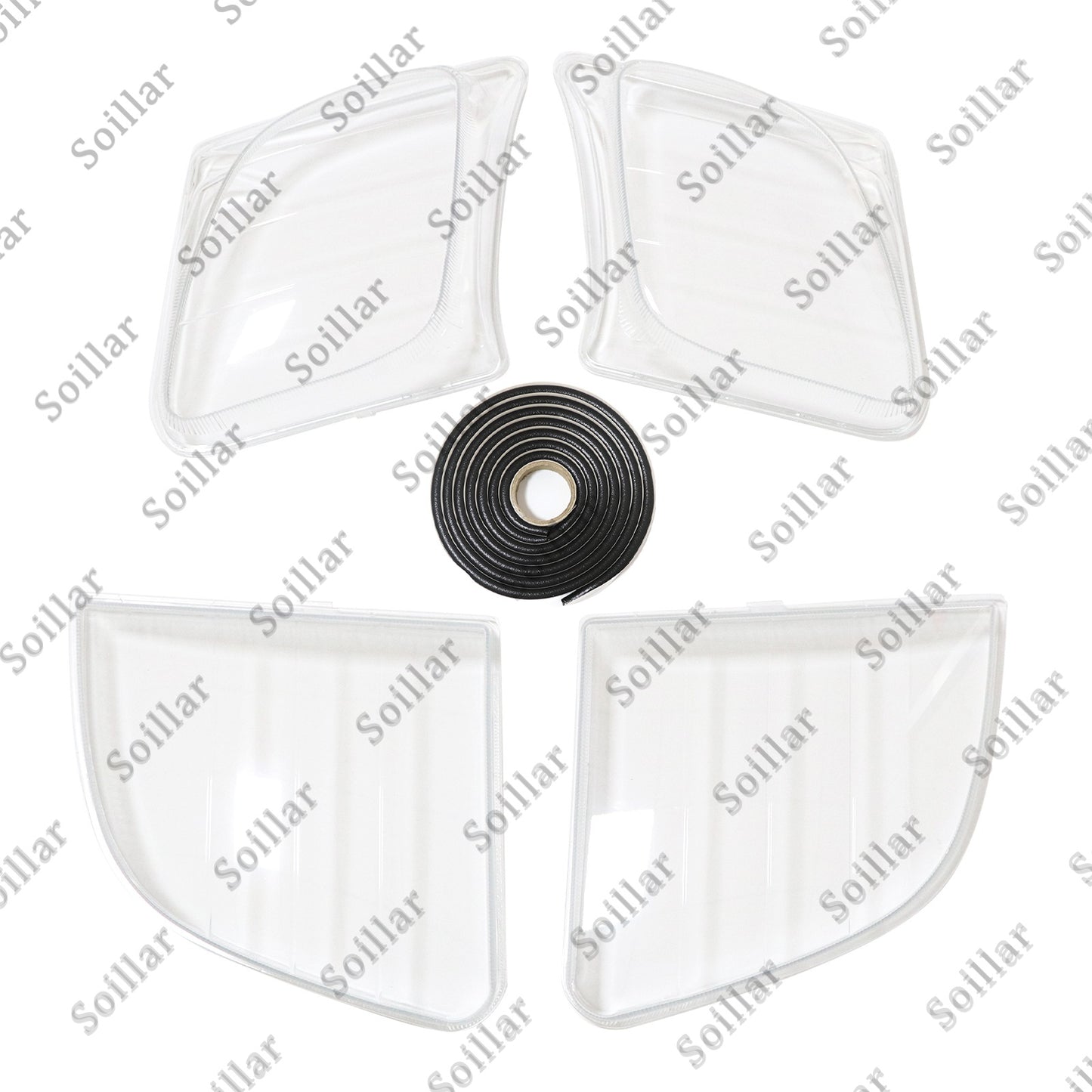 Front Headlight Clear Lens Housing + Seal Glue Set For Lexus LX470 1998-2007