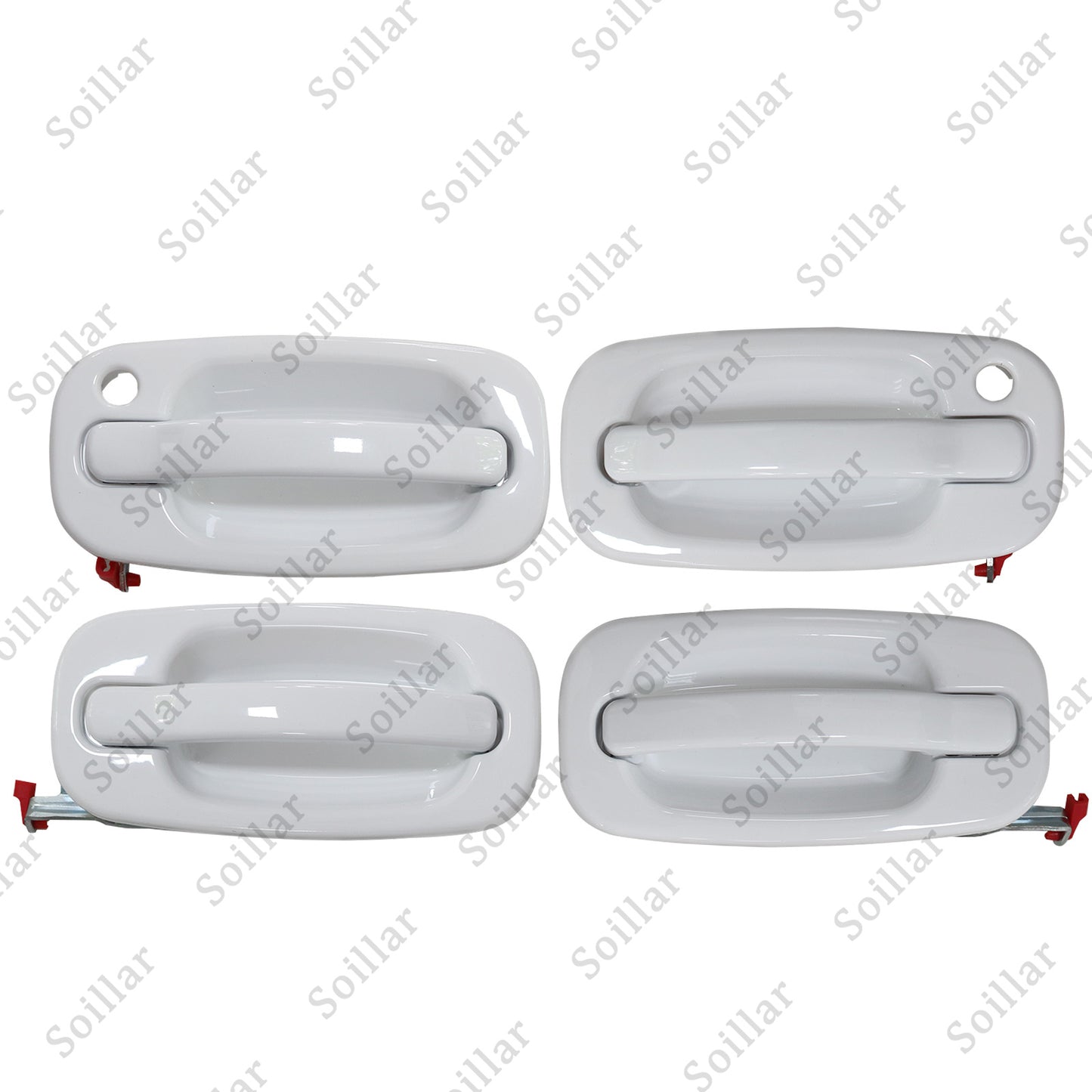 DOOR HANDLE SET 4 White For Chevy Silverado For GMC Sierra Suburban Yukon 99-06