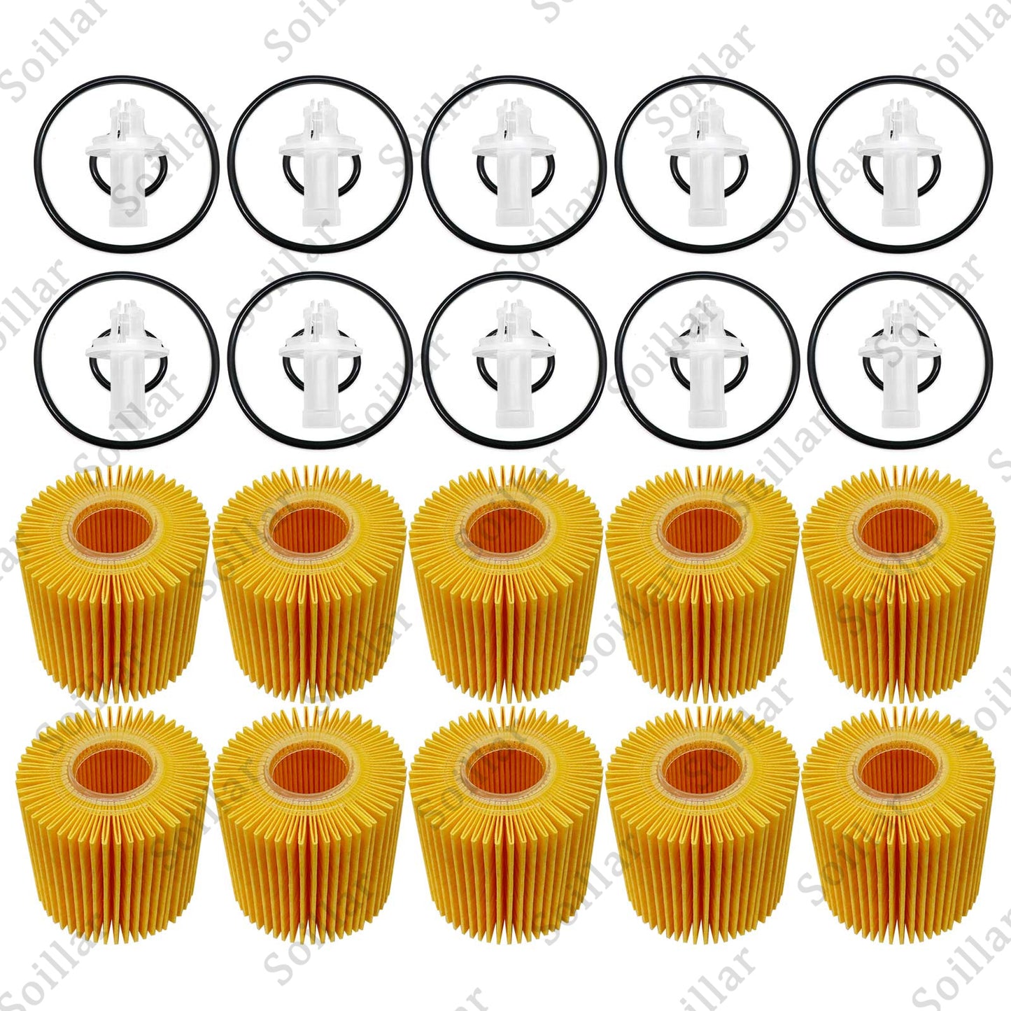 10x Engine Oil Filter Kit for Toyota Camry Sienna Highlander RAV4 2.5L 2.7L 3.5L