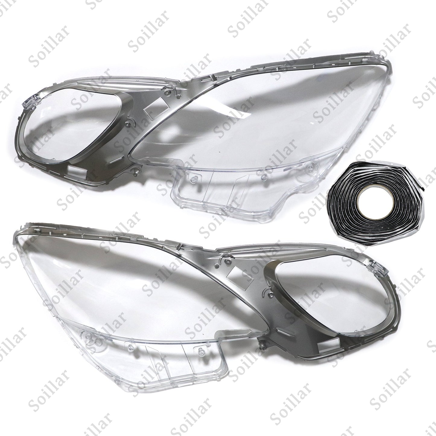 Pair Headlight Lens Cover Shell Clear Glass Fit For Lexus GS300 350 450h 2004-11