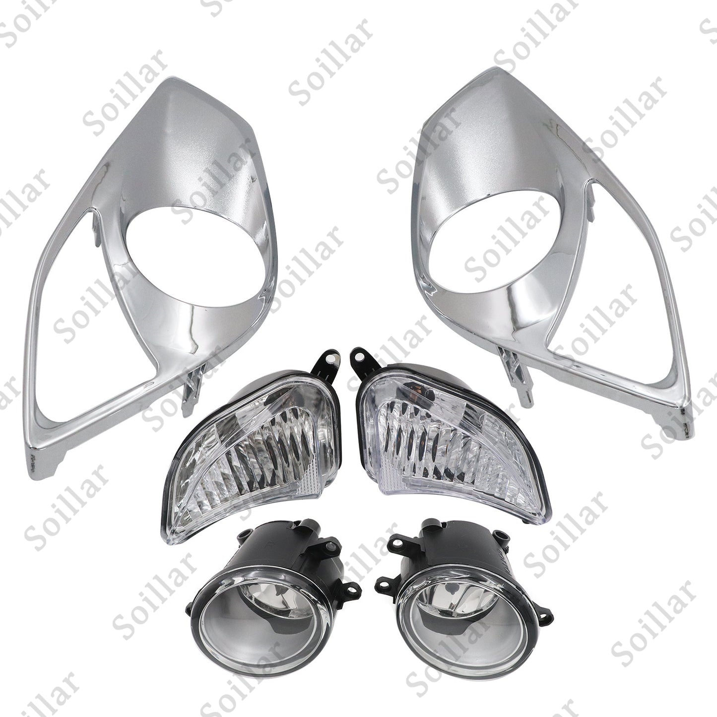 For 2013-2015 Toyota Avalon Bumper Fog Lamp Set W/ Turn Signal Lights + Bezels