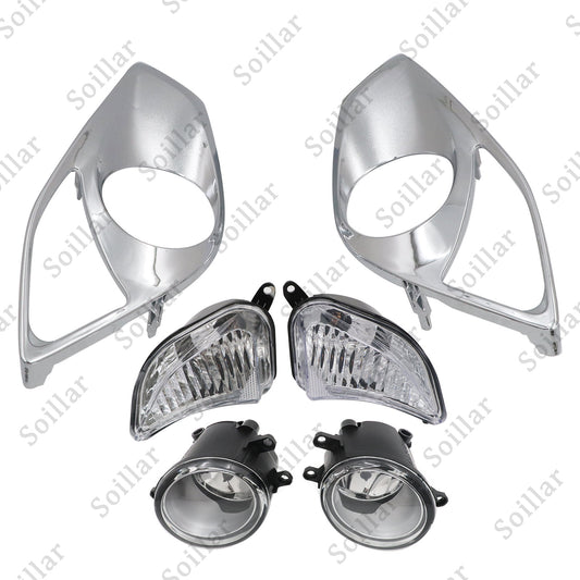 For 2013-2015 Toyota Avalon Bumper Fog Lamp Set W/ Turn Signal Lights + Bezels