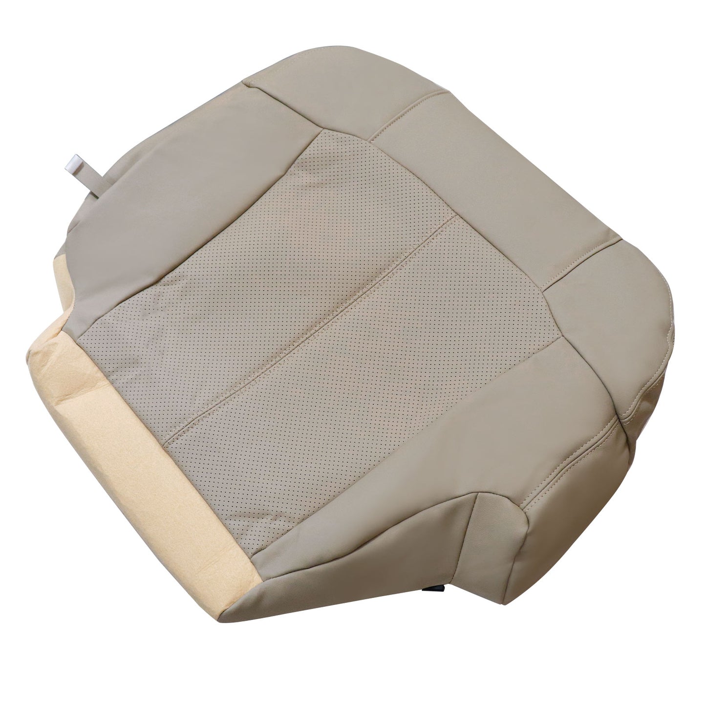 For 2002 Cadillac Escalade Front Driver & Passenger Bottom Perforated Leather Seat Cover Tan