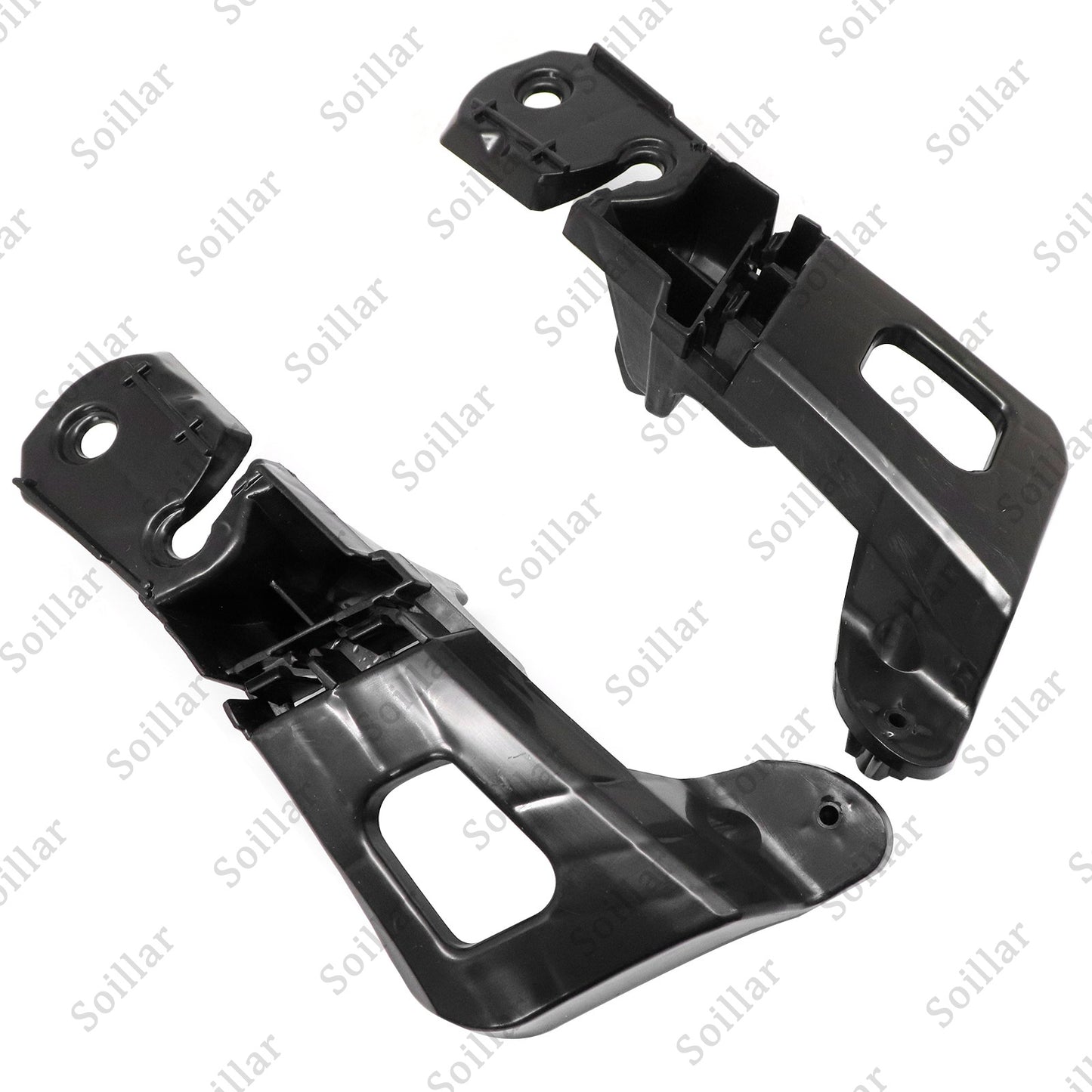 Front Left & Right Bumper Mount Brackets Black For Volkswagen Beetle 2012-2016