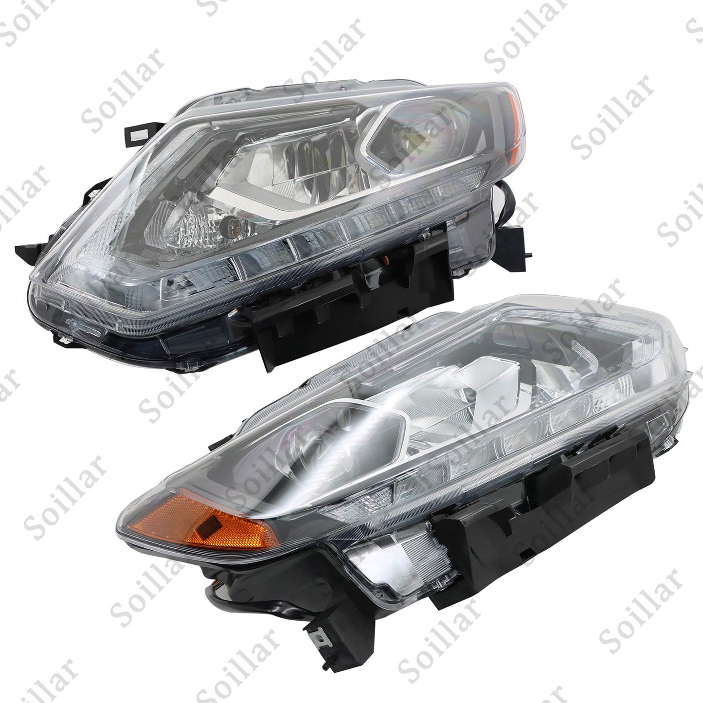 Pair For 2014 2015 2016 Nissan Rogue Headlight Assembly LED Left + Right Side US