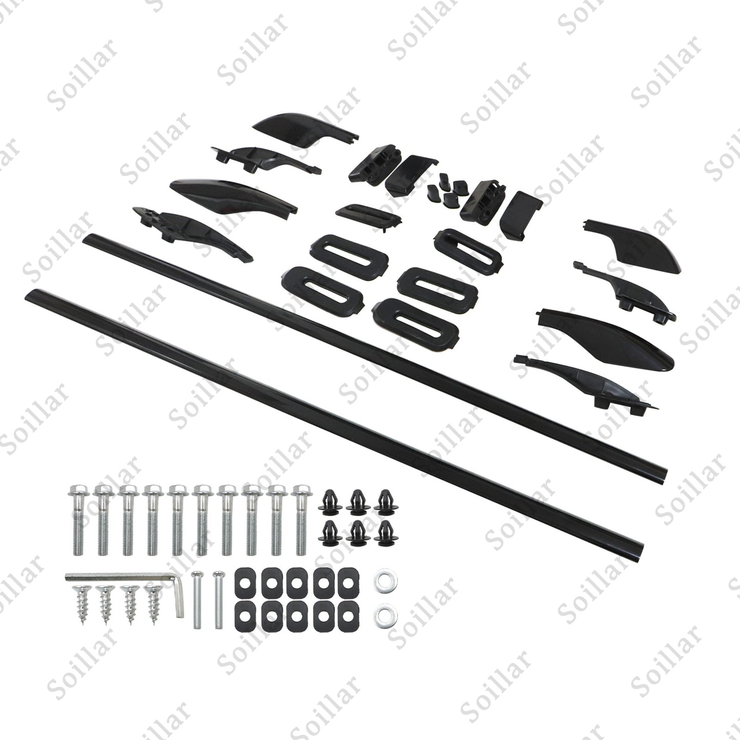 Black Roof Rack Roof Rail For Land Cruiser LC100 1998-2006 Rail Rack Aluminum
