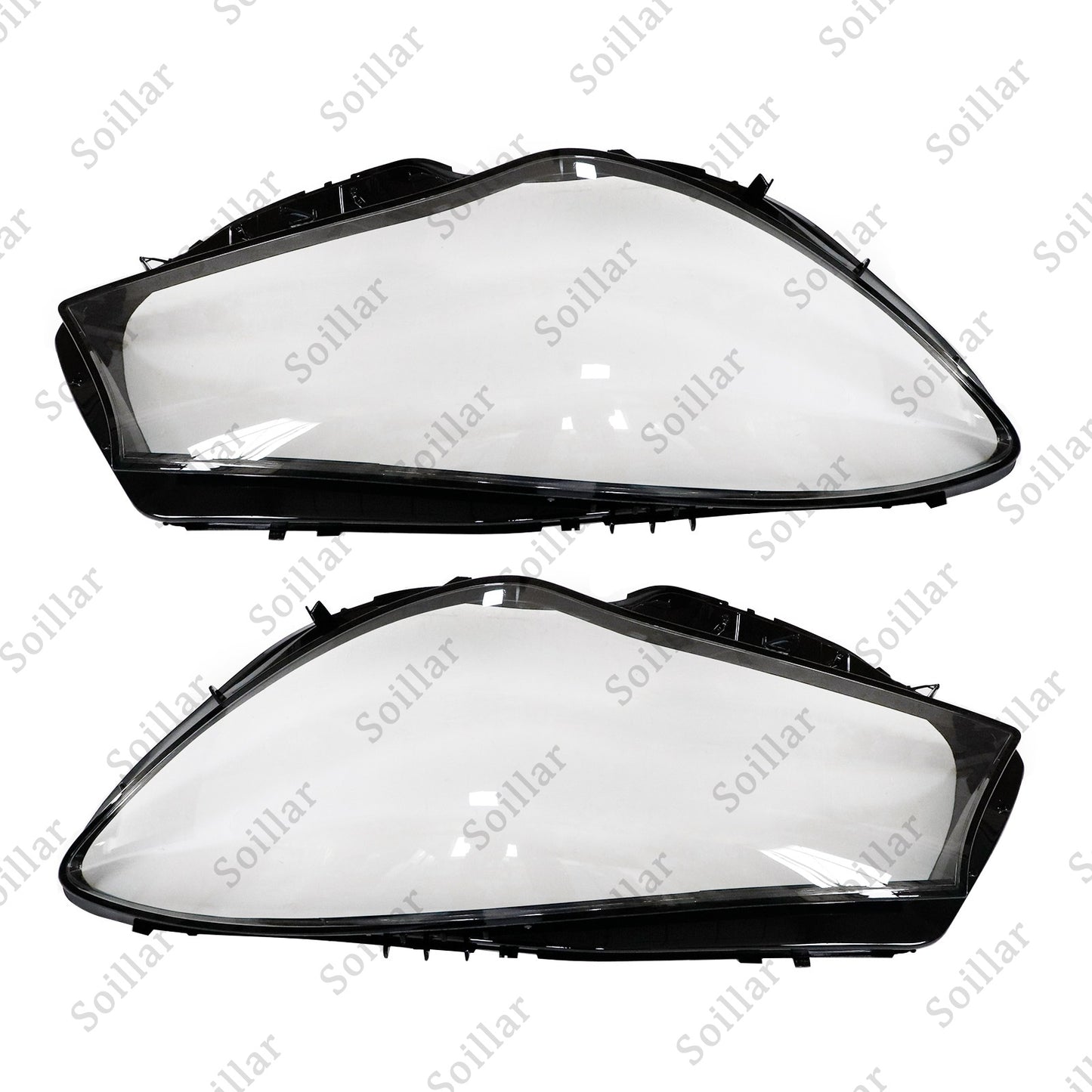 A Pair Headlight Clear Lens Cover For 2016-2019 Mercedes-Benz W117 CLA250 CLA45