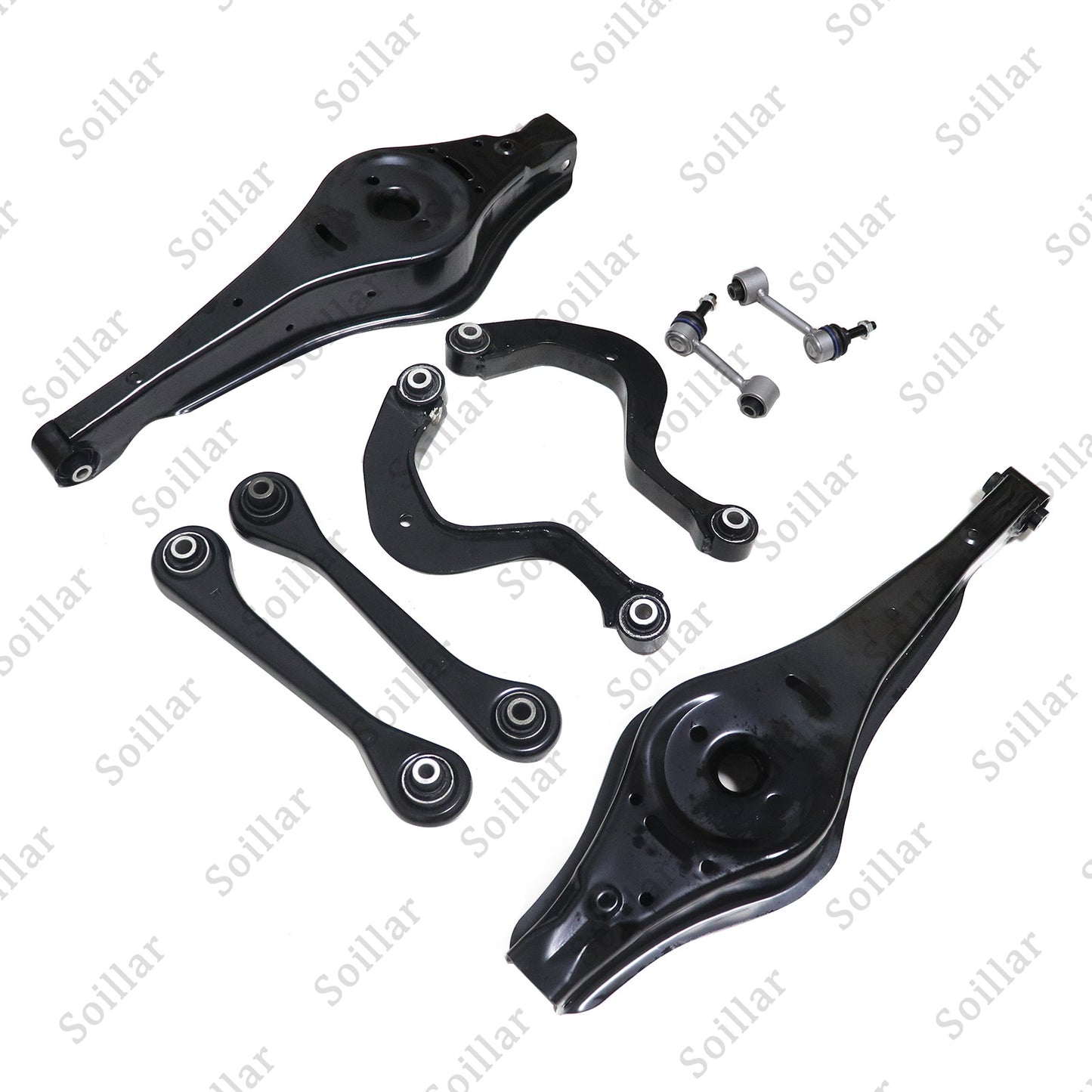 8pcs Rear Upper & Lower Control Arm w/Bushing For Audi A3 VW Jetta Passat Tiguan