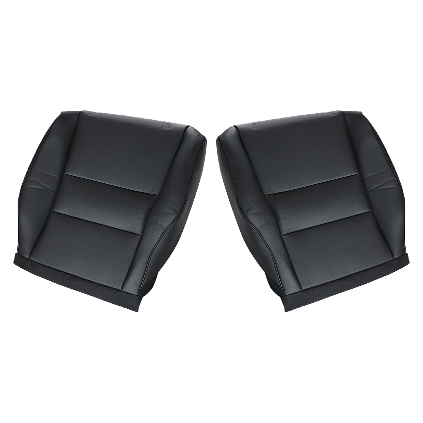 For 2007 -2011 Honda CRV Driver & Passenger Bottom Leather Seat Cover Black