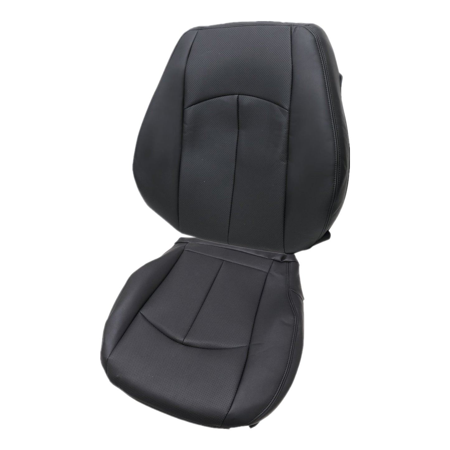 For 2003-2009 Mercedes Benz E63 E280 E300 E320 E350 E500 E550 Driver Bottom & Top PERFORATED Leather Seat Cover Black