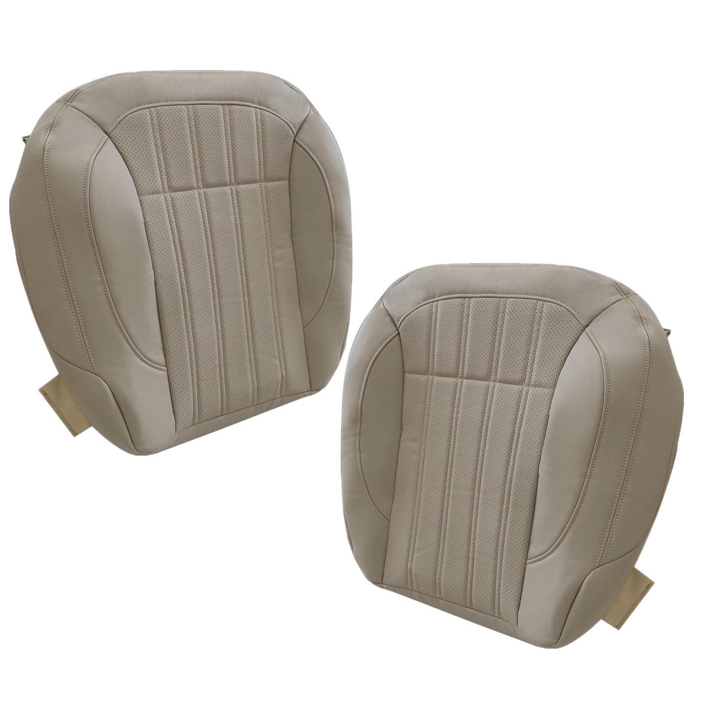 For 2013-2016 Mercedes Benz GL350 GL450 Front Driver & Passenger Bottom Leather Seat Cover Tan