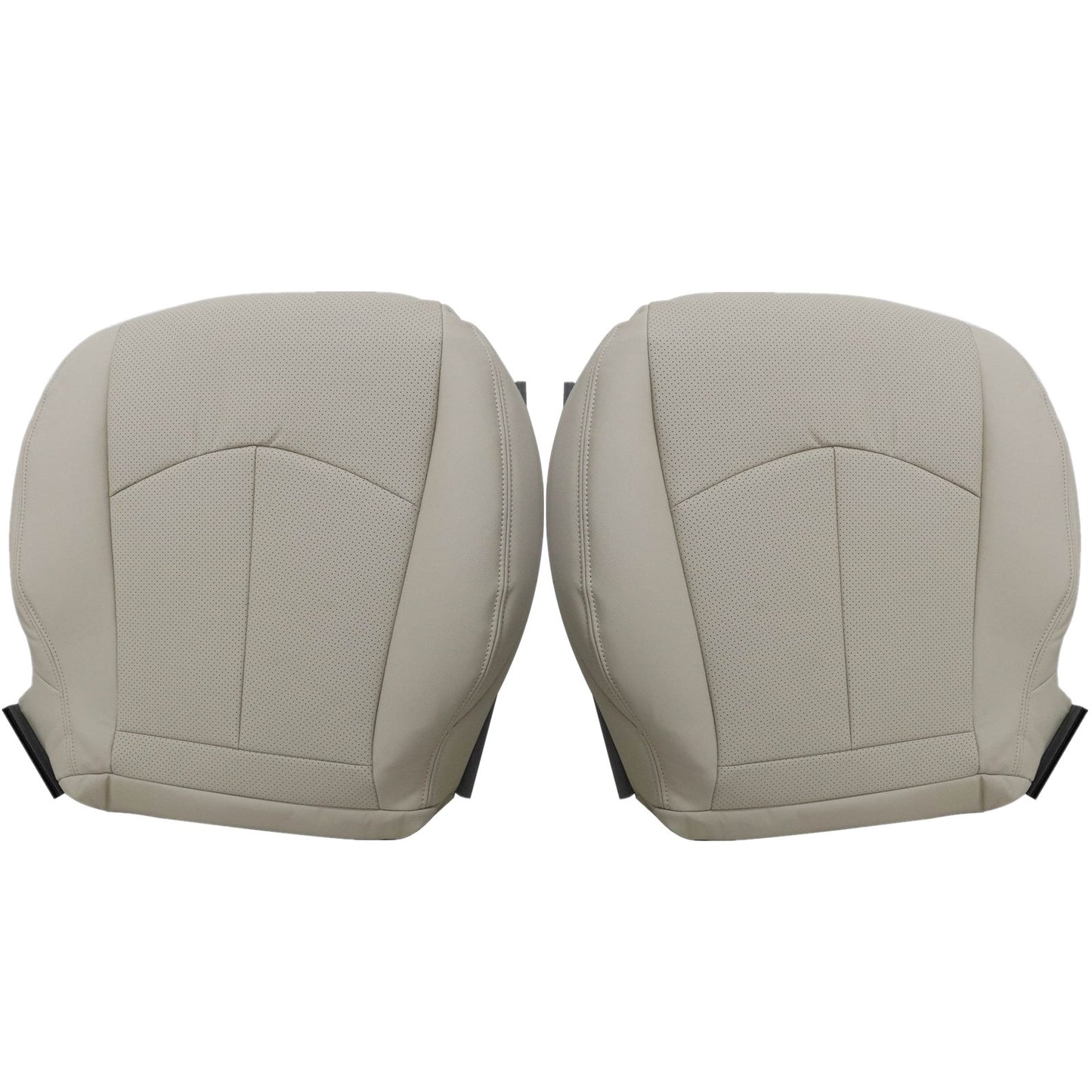 For 2003-2009 Mercedes Benz E63 E280 E300 E320 E350 E500 E550 Driver & Passenger Bottom PERFORATED Leather Seat Cover Light Tan