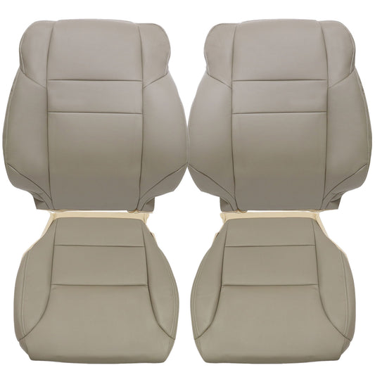 For 2012-2016 Honda CR-V Front Driver & Passenger Bottom & Top Leather Seat Cover Tan