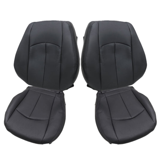 For 2003-2009 Mercedes Benz E63 E280 E300 E320 E350 E500 E550 Driver & Passenger Bottom & Top PERFORATED Leather Seat Cover Black
