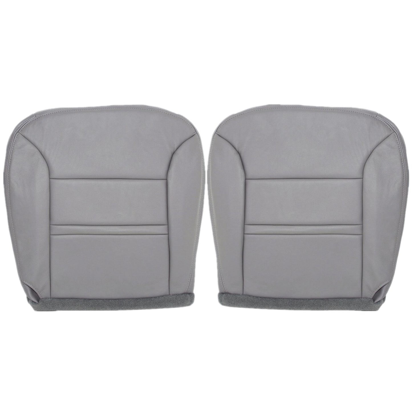 For 2000 2001 Ford Excursion Limited Driver & Passenger Bottom Seat Cover Gray