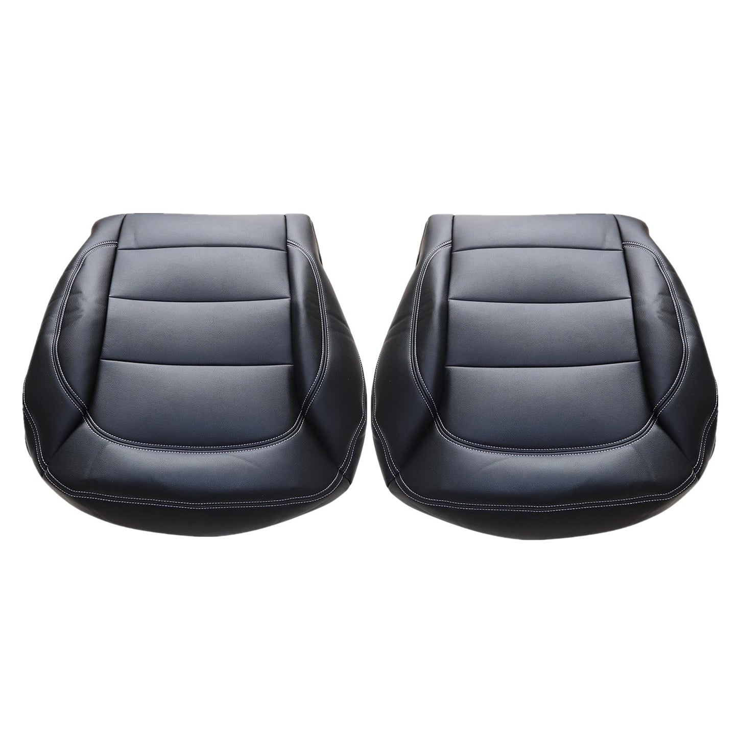 For 2012-2015 Mercedes Benz ML250 ML350 ML400 Driver & Passenger Bottom Leather Seat Cover Black