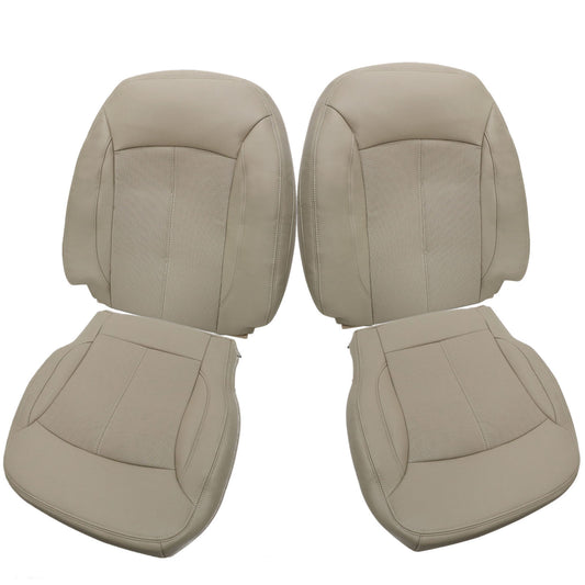 For 2010-2013 Buick LaCrosse Front Driver & Passenger Bottom & Top Leather Seat Cover Cashmere Tan