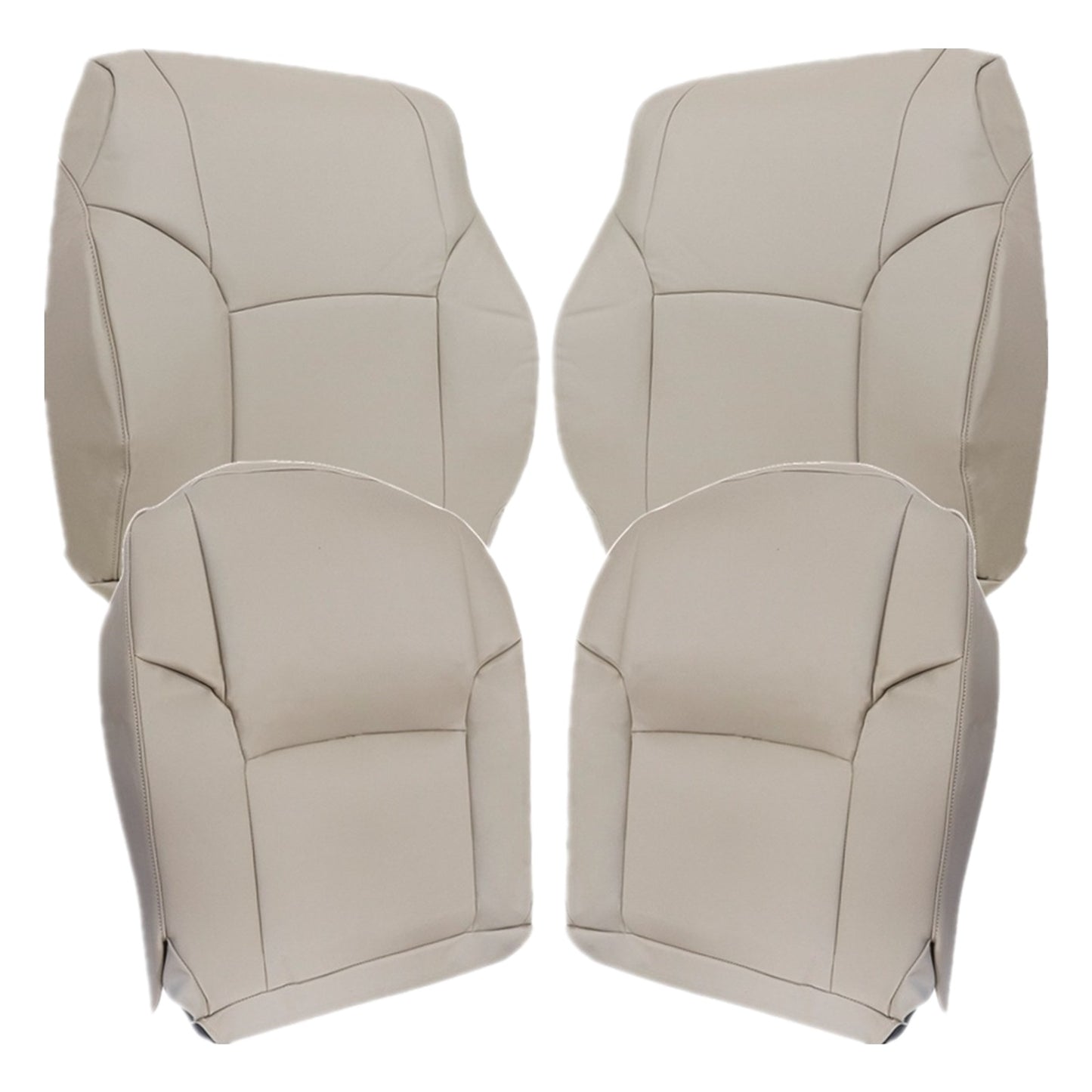 For 2003-2009 Toyota 4Runner Driver & Passenger Bottom & Top Leather Seat Cover Tan