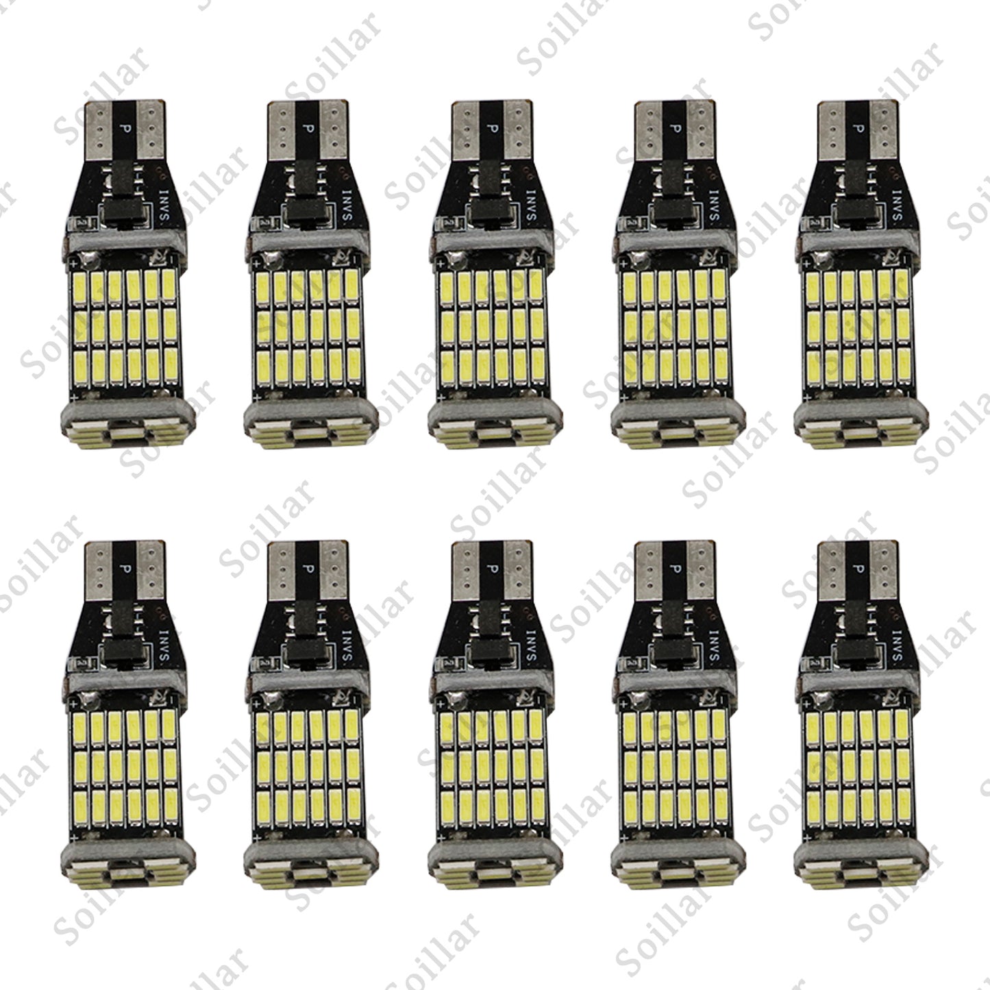 10X T15 921 912 LED Reverse Backup Light Bulbs W16W 916 6000K Super Bright White