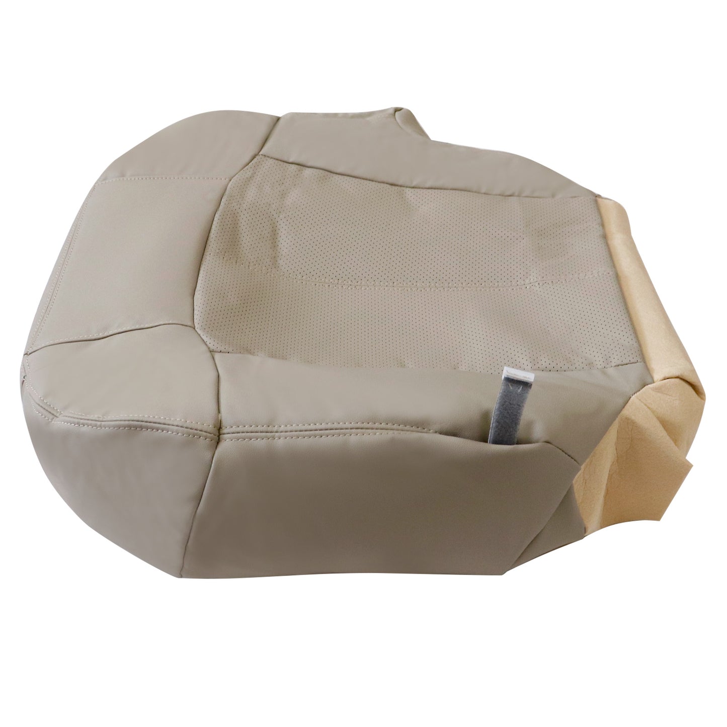 For 2002 Cadillac Escalade Front Driver & Passenger Bottom Perforated Leather Seat Cover Tan