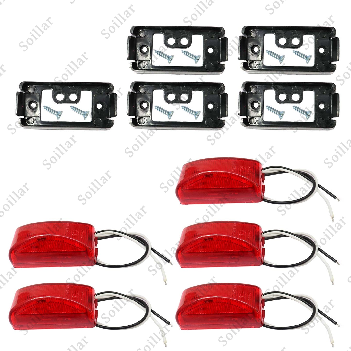 Set Of 5 For Chevy Chevrolet GMC 3500 C30 Dually Tailgate Light 88-00