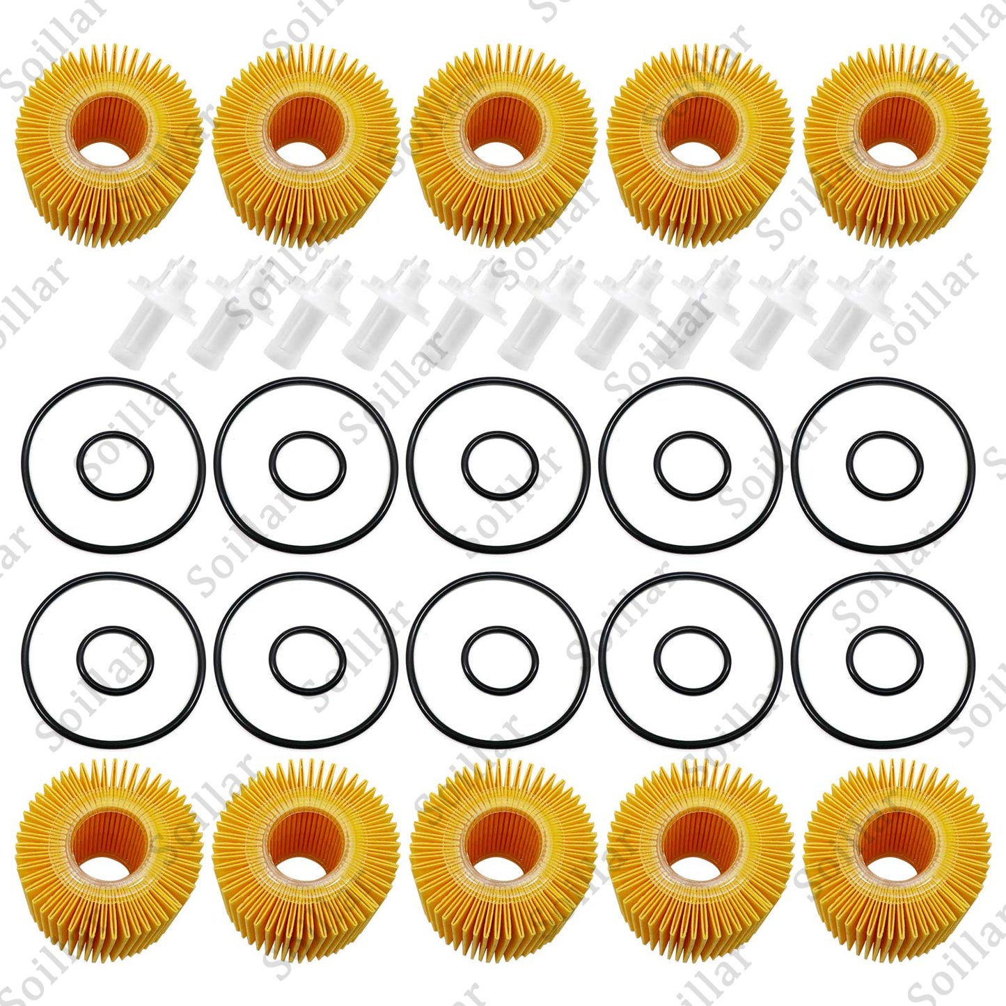 10x Engine Oil Filter Kit for Toyota Camry Sienna Highlander RAV4 2.5L 2.7L 3.5L