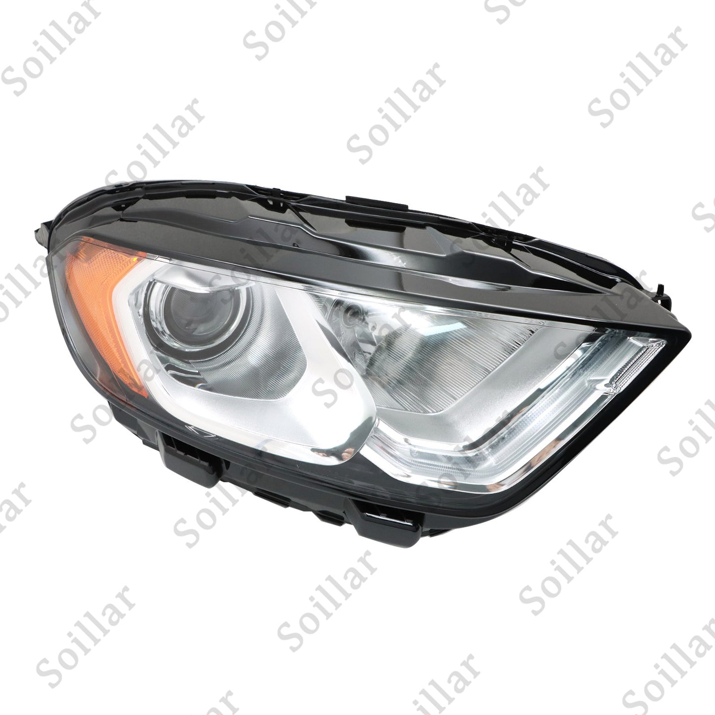 LED DRL Headlight Fits Ford EcoSport 2018-2022 Passenger Side Halogen With Bulbs