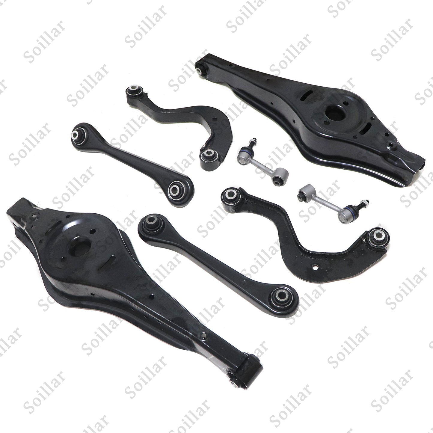 8pcs Rear Upper & Lower Control Arm w/Bushing For Audi A3 VW Jetta Passat Tiguan