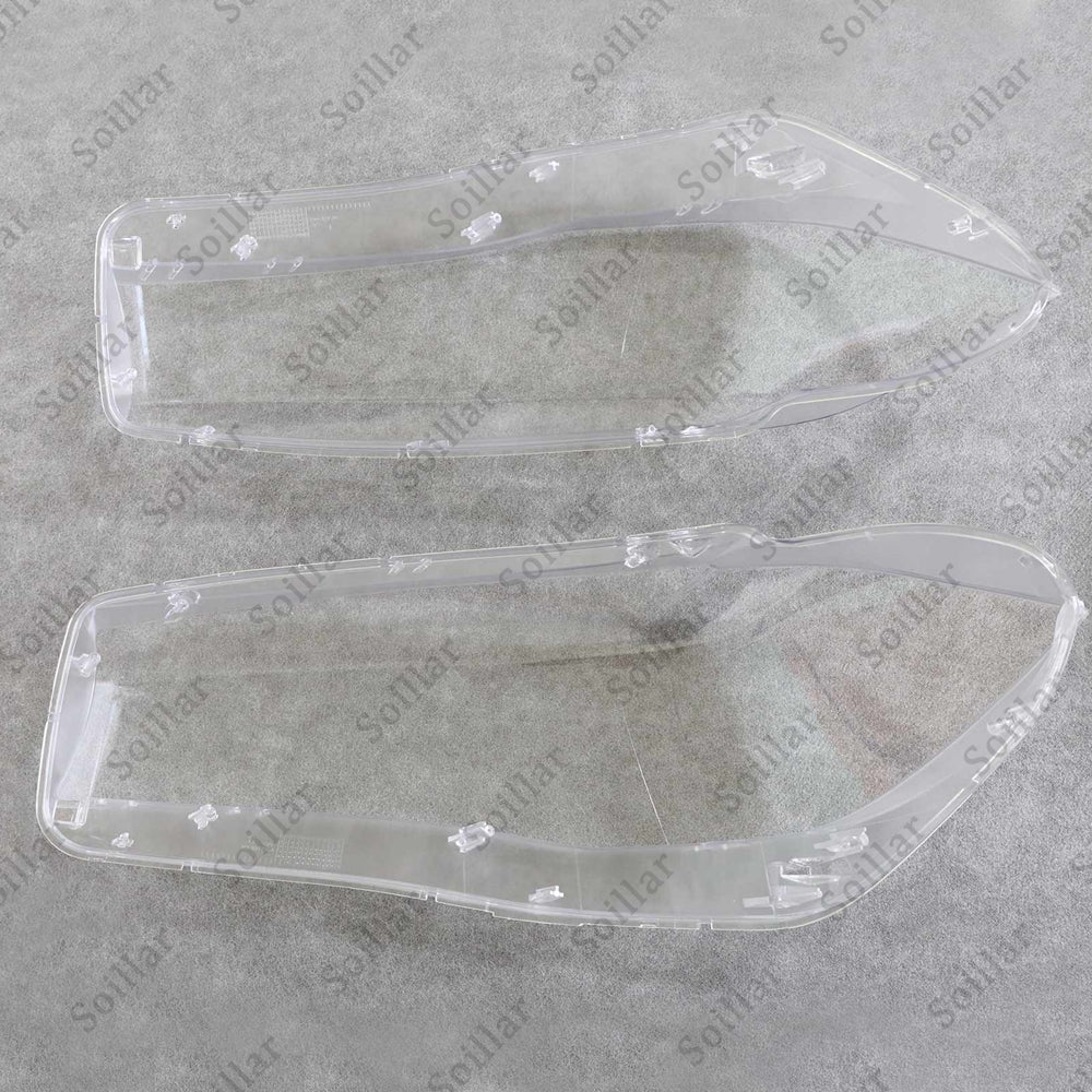 Fit BMW X5 F15 F16 X6 2014-2018 Pair Headlight Headlamp Lens Cover Replacement