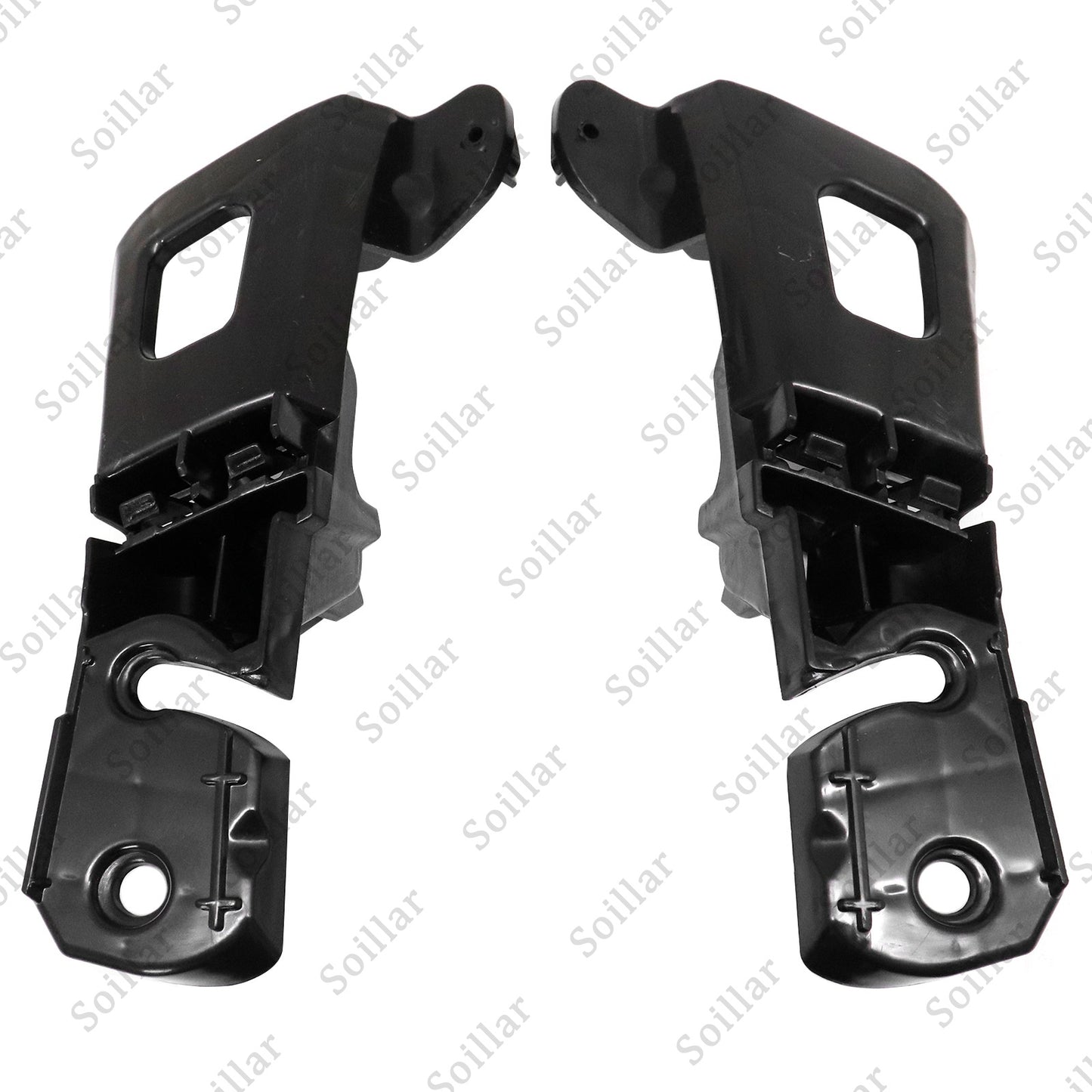 Front Left & Right Bumper Mount Brackets Black For Volkswagen Beetle 2012-2016