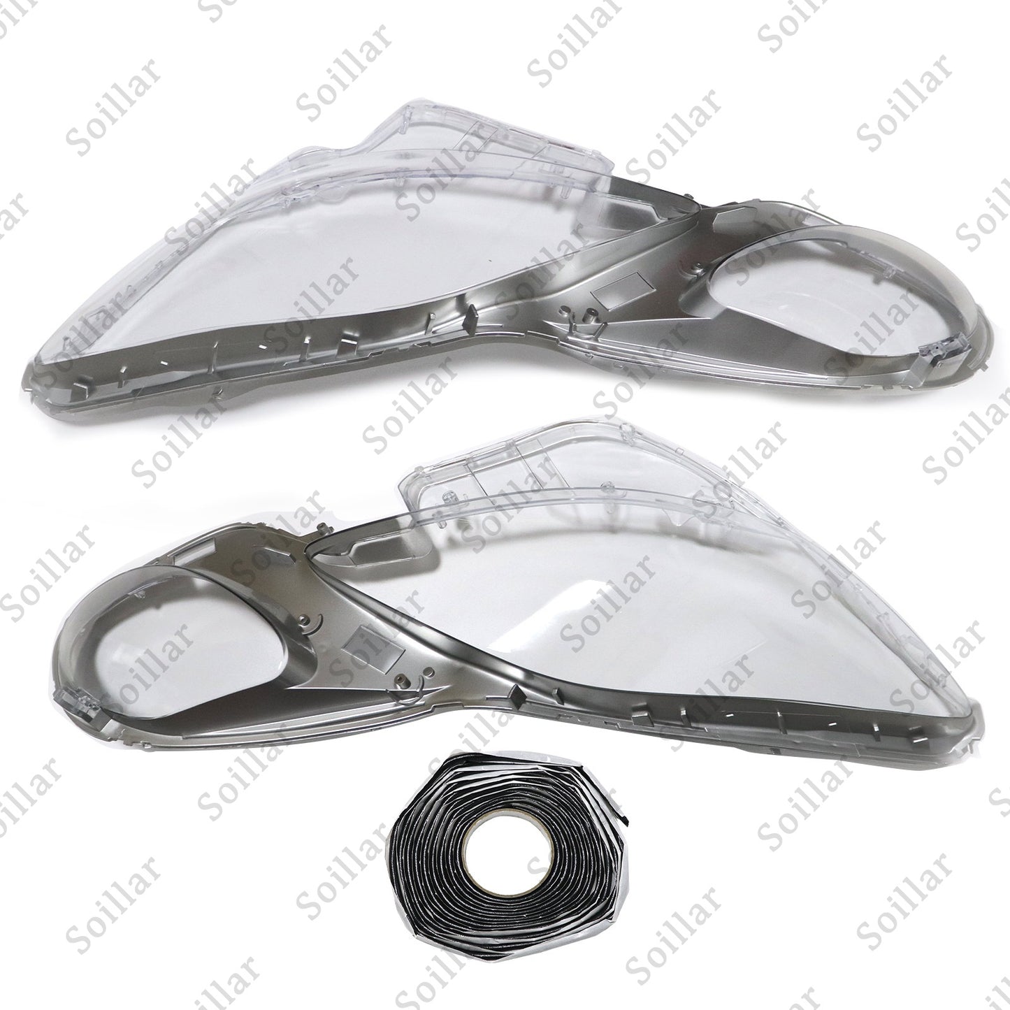 Pair Headlight Lens Cover Shell Clear Glass Fit For Lexus GS300 350 450h 2004-11