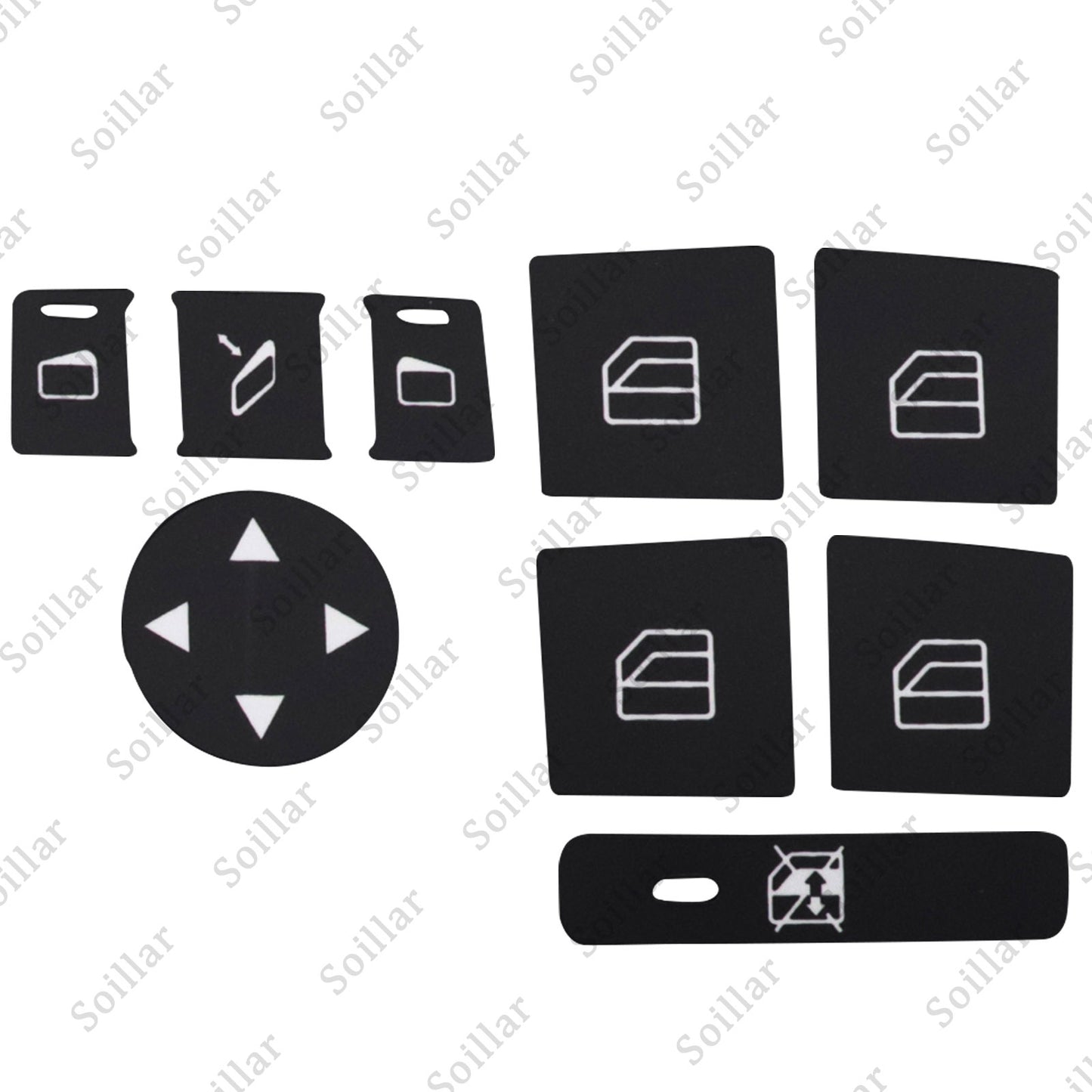 FOR 2007-14 Mercedes Benz Repair Button DOOR Steering A/C Window Radio Stickers