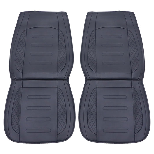 Fits Toyota Leather Car Seat Covers Front + Rear Seat Protectors Black Tailored