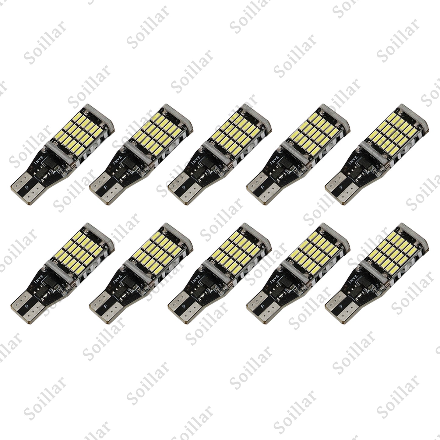 10X T15 921 912 LED Reverse Backup Light Bulbs W16W 916 6000K Super Bright White