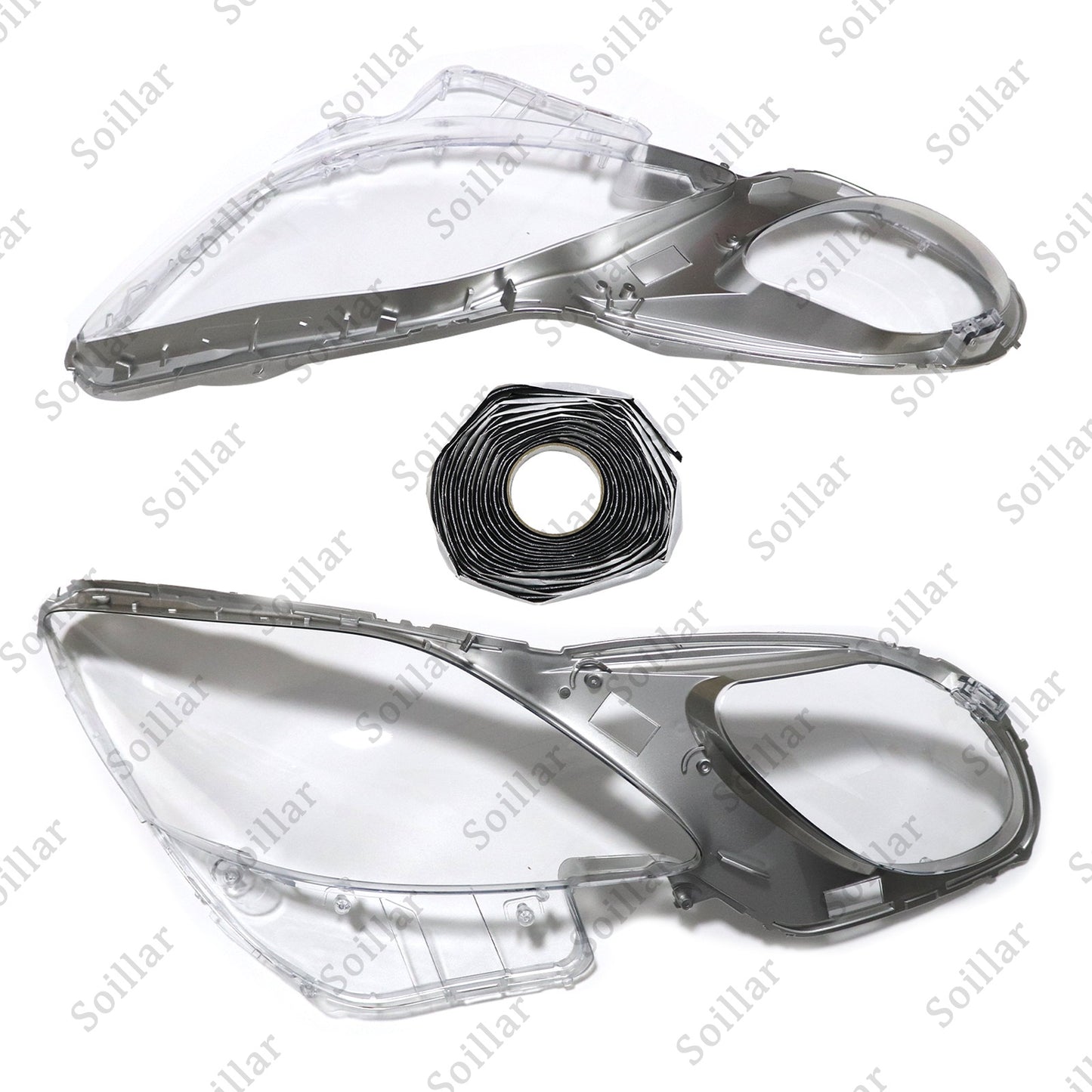 Pair Headlight Lens Cover Shell Clear Glass Fit For Lexus GS300 350 450h 2004-11