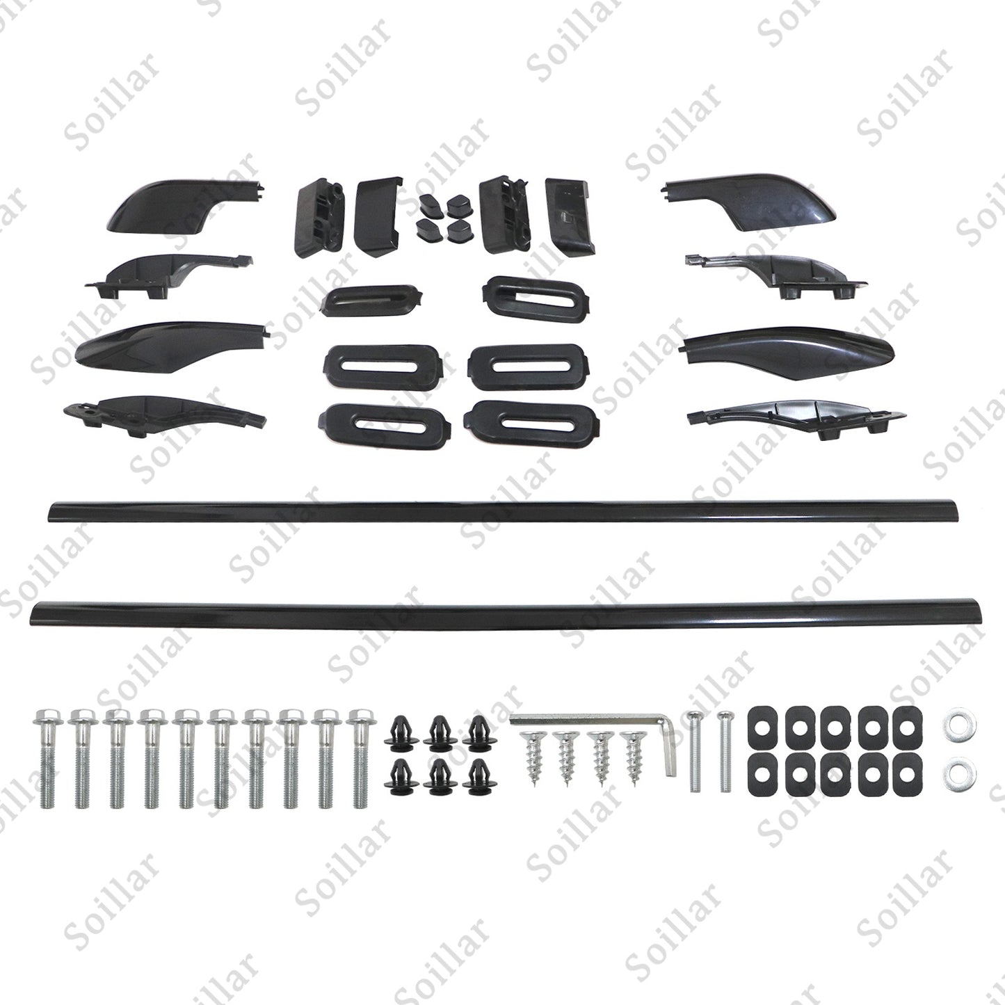 Black Roof Rack Roof Rail For Land Cruiser LC100 1998-2006 Rail Rack Aluminum
