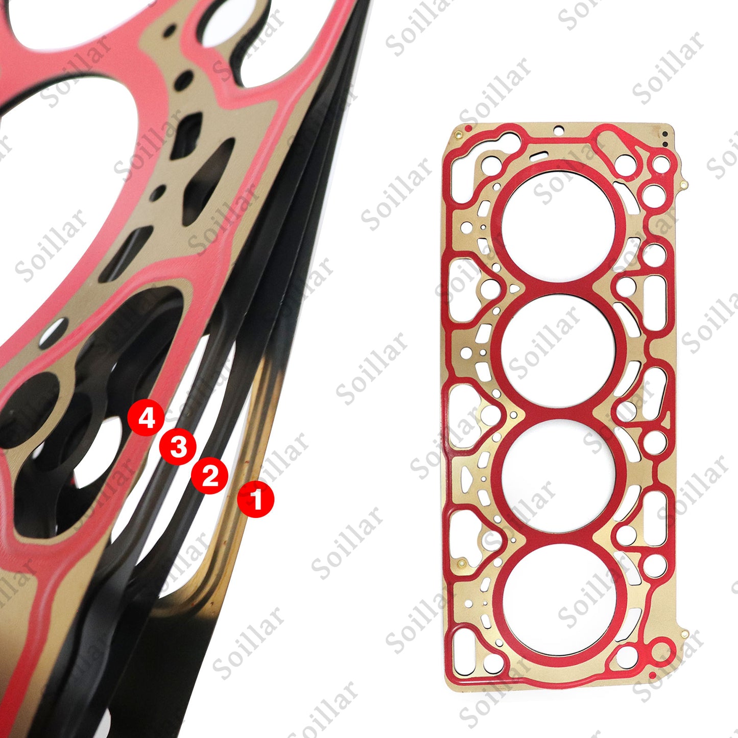 Fits 15-20 Volvo S60 S90 V40 V60 V90 XC60 XC90 2.0L DOHC Turbo Head Gasket Set