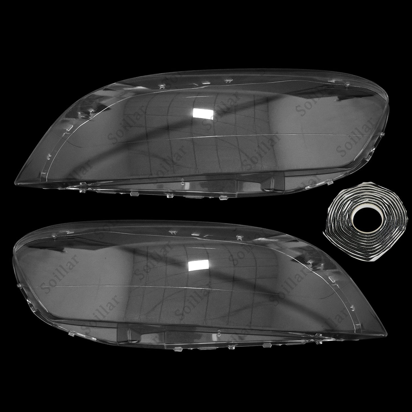 2x For Volvo XC60 2009-2013 Left+Right Front Headlamp Headlight Clear Cover Lens