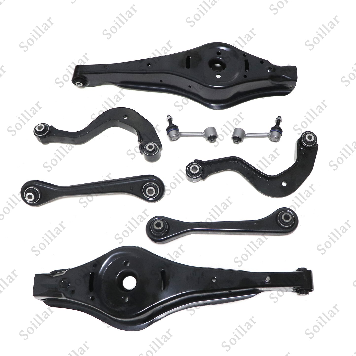 8pcs Rear Upper & Lower Control Arm w/Bushing For Audi A3 VW Jetta Passat Tiguan