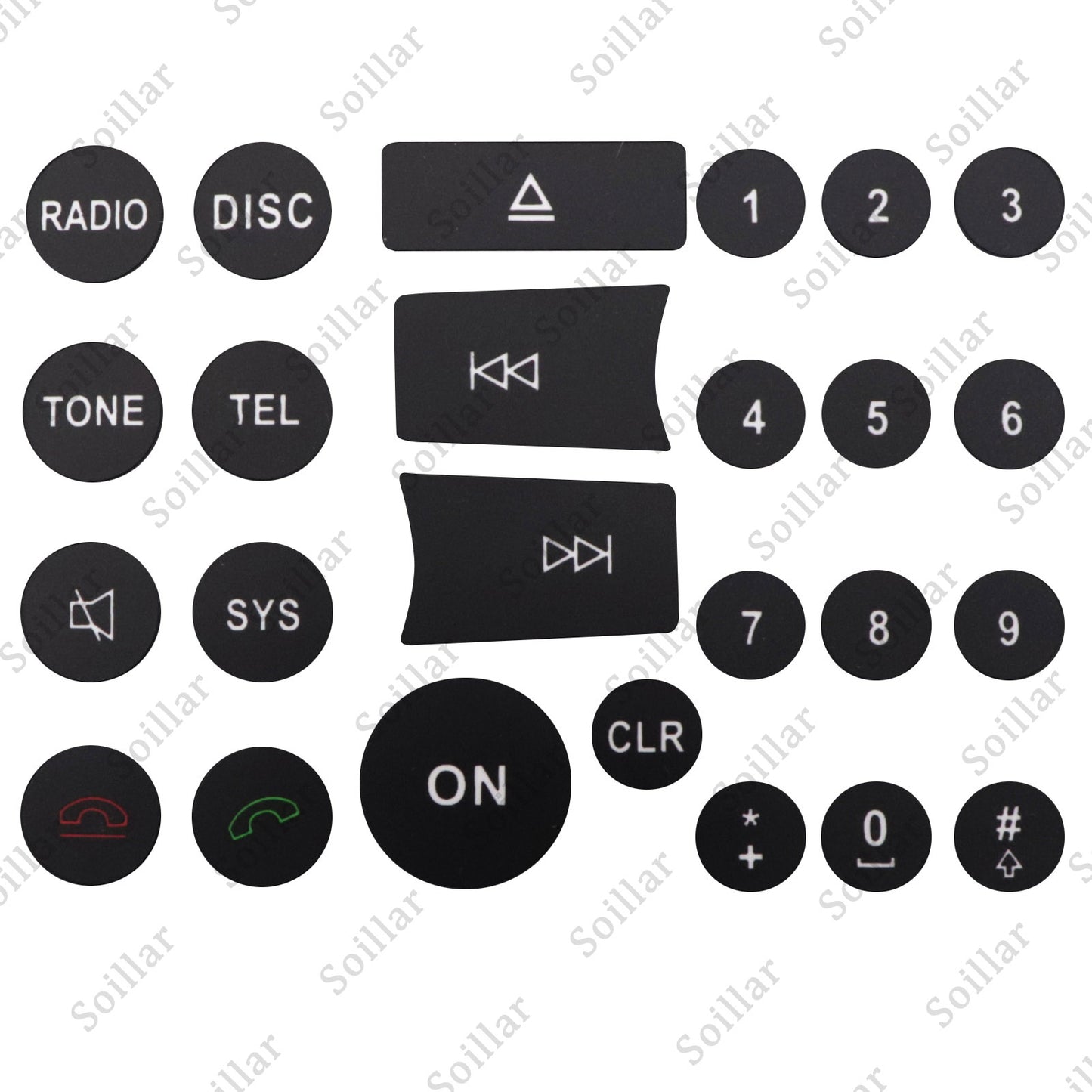FOR 2007-14 Mercedes Benz Repair Button DOOR Steering A/C Window Radio Stickers