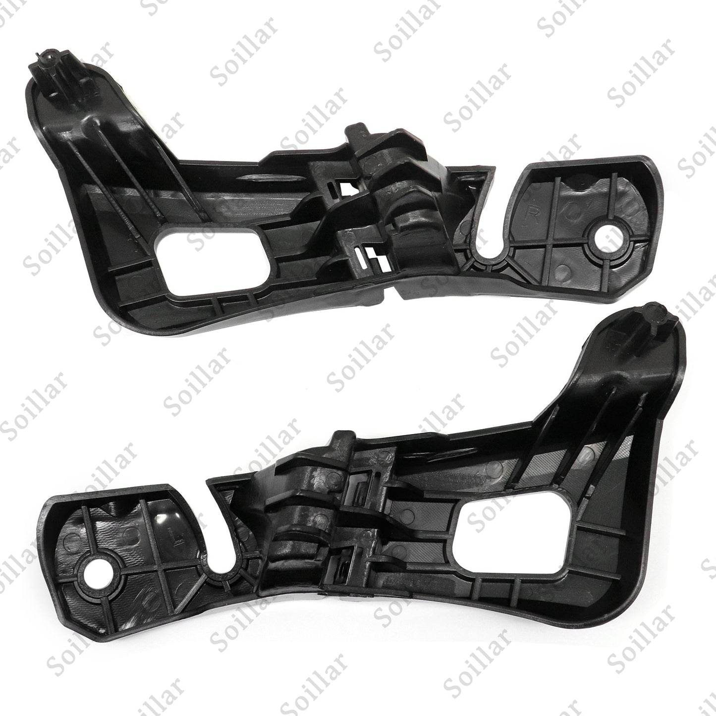 Front Left & Right Bumper Mount Brackets Black For Volkswagen Beetle 2012-2016