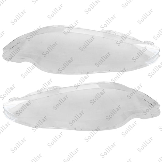 Pair Fit Jaguar XJ XJL 2010-2019 Front Headlamp Headlight Lens Cover Shell Clear